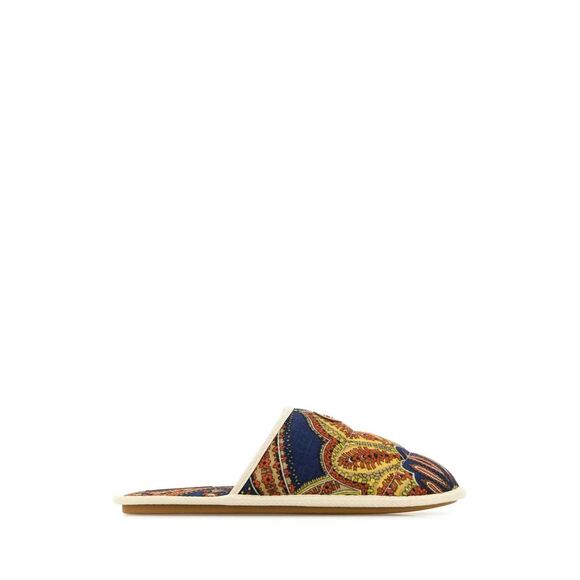 Valentino Garavani Men Printed Fabric Ta Chambre Slippers